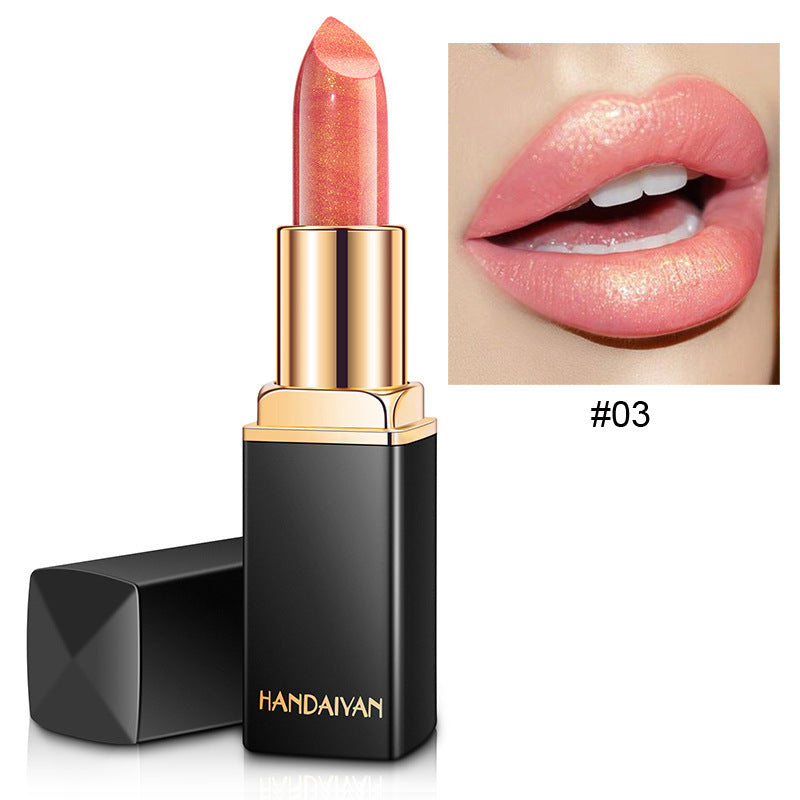 Shiny Metallic Pearlescent Color Temperature Change Lipstick