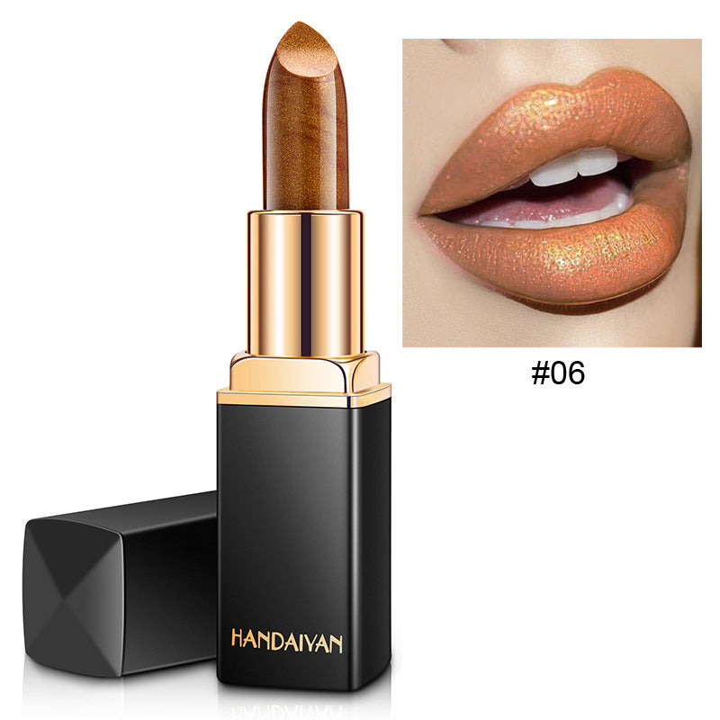 Shiny Metallic Pearlescent Color Temperature Change Lipstick