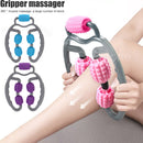 U Shape Trigger Point Full Body Massage Roller Arm Leg Neck Muscle 4 Wheels Fitness Device