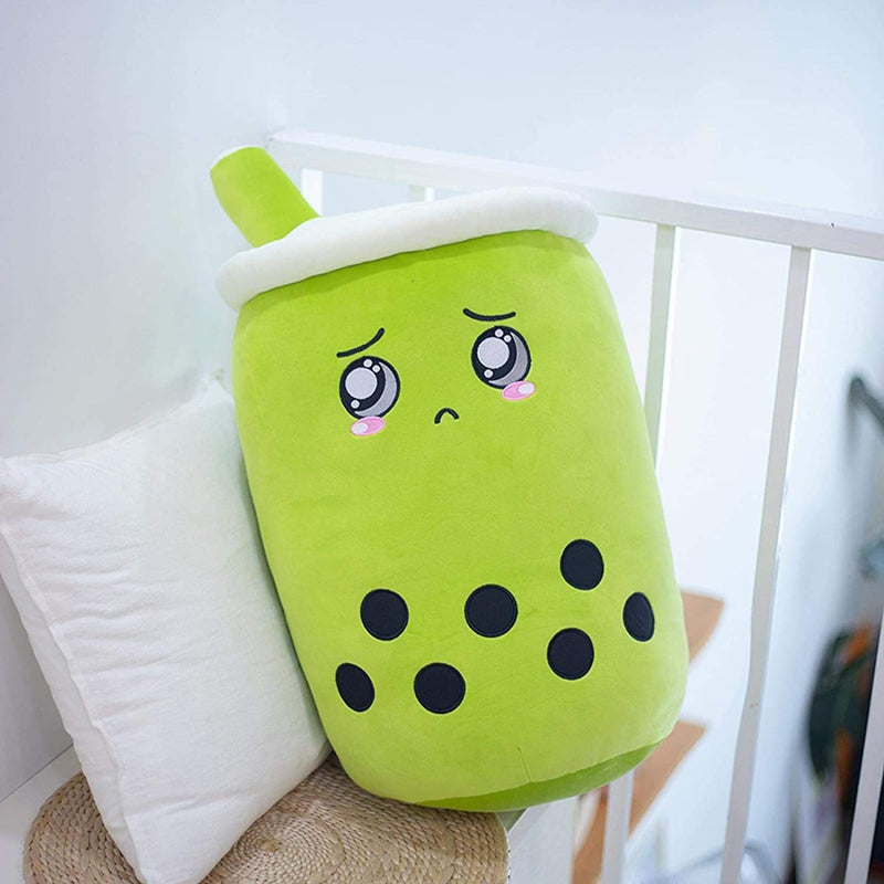Cute Fruit Drink Plush Stuffed Soft Strawberry Milk Tea Plush Boba Tea Cup Toy Bubble Tea Pillow Cushion