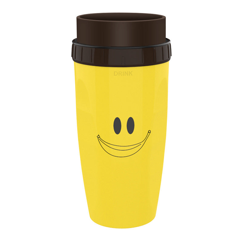 No Cover Twist Cup Travel Portable Cup Double Insulation Tumbler Straw Sippy Water Bottles