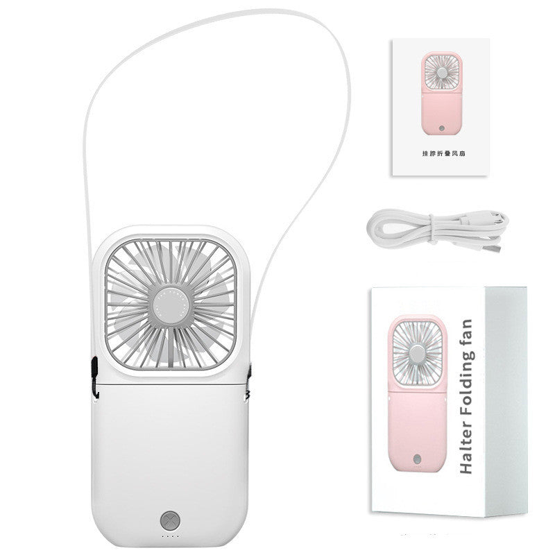 Hands-free Neck-Fan Band Hands-Free Hanging USB Rechargeable Dual Cooling Fan