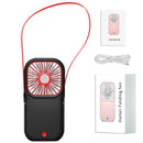 Hands-free Neck-Fan Band Hands-Free Hanging USB Rechargeable Dual Cooling Fan