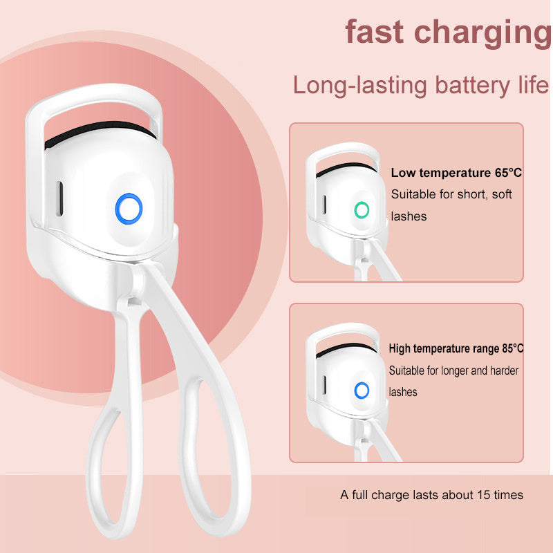 Rechargeable Electric Eyelash Curler Portable Electric Heated Comb Eye Lash Long Lasting Eyelashes Curls