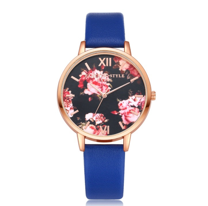 High Quality Quartz Fashion Leather Strap Rose Gold Women Wrist Watch Casual Love Heart