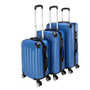 Three In One ABS Suitcase 20 Inches 24 Inches 28 Inches Blue