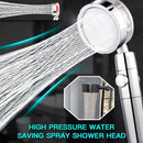 Propeller Driven Shower Head With Stop Button Cotton Filter Turbocharged High Pressure Hand-held Shower Nozzle