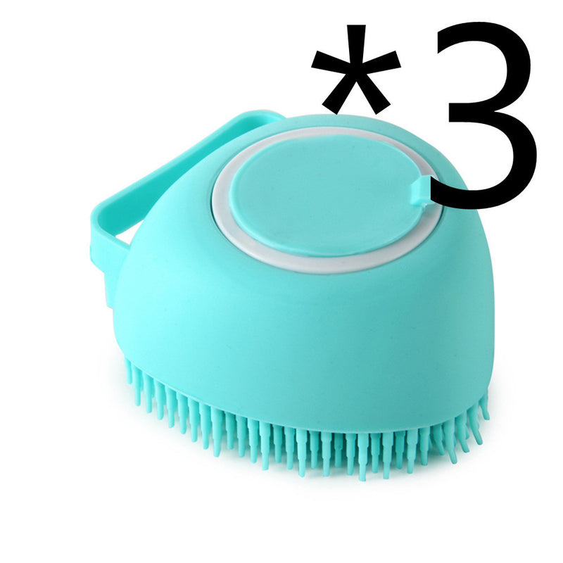 Silicone Dog Cat Bath Massage Gloves Brush