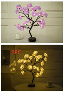 Rose Flower Lamp USB Battery Operated LED Table Lamp Bonsai Tree Night Lights