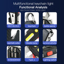 Multifunctional Charging Emergency Keychain Work COB High Bright Outdoor LED Light