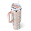 40 Oz Tumbler With Handle Straw Insulated, Stainless Steel Spill Proof Vacuum Coffee Cup Tumbler