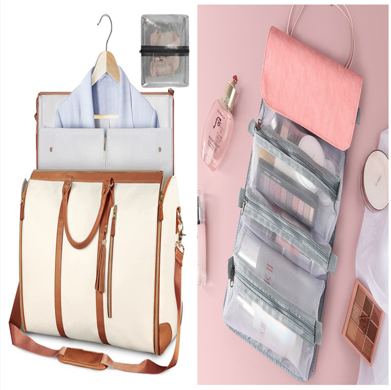 Large Capacity Travel Duffle Bag Women's Handbag Folding Suit Waterproof Bag