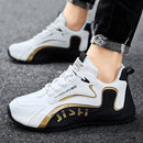Fashion Colorblock Lace-up Sneakers Men Breathable Low-top Running Walking Sports Shoes