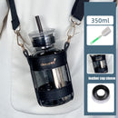 Double Lid Time Scale Tumbler Office Large Capacity Straw Cup High Appearance Level Water Cup