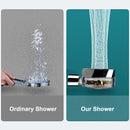 Propeller Driven Shower Head With Stop Button Cotton Filter Turbocharged High Pressure Hand-held Shower Nozzle