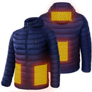 Men Heated Puffer Electric Jacket Coat Insulated Hood Windbreaker 9Heat Zones