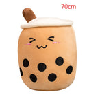 Cute Fruit Drink Plush Stuffed Soft Strawberry Milk Tea Plush Boba Tea Cup Toy Bubble Tea Pillow Cushion