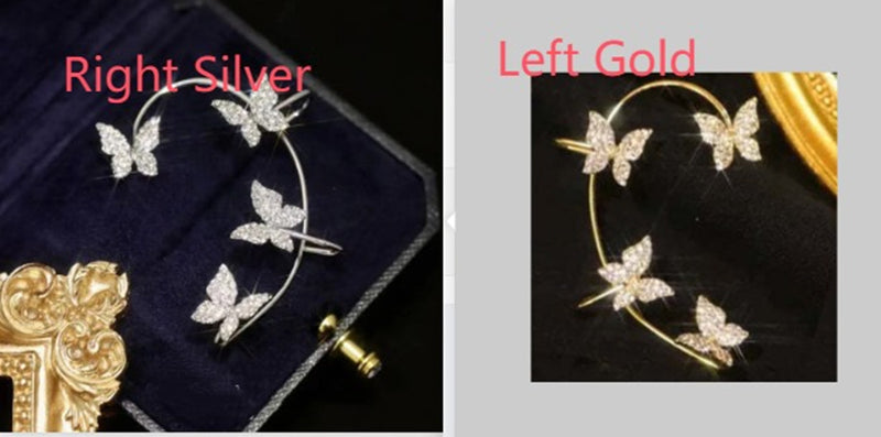 Fashion Earring Butterfly Ear Clip And Ear Hook