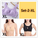 Plus Size Women Bra Ladies Cotton Quake-Proof Underwear Sleep Tops No Buckles No Wire Lingerie With Removable Padded
