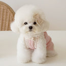 Lace Sling Bichon Teddy Dog Skirt Cotton Pet Clothes with Hairpin Cat Dress Soft and Comfortable Spring Summer