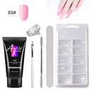 Painless Extension Nail Art Without Paper Holder Quick Model Painless Crystal Gel Set