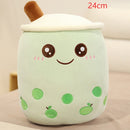 Cute Fruit Drink Plush Stuffed Soft Strawberry Milk Tea Plush Boba Tea Cup Toy Bubble Tea Pillow Cushion