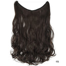 22 inches Invisible Wire No Clips in Hair Extensions Secret Fish Line Hairpieces Silky Straight Synthetic
