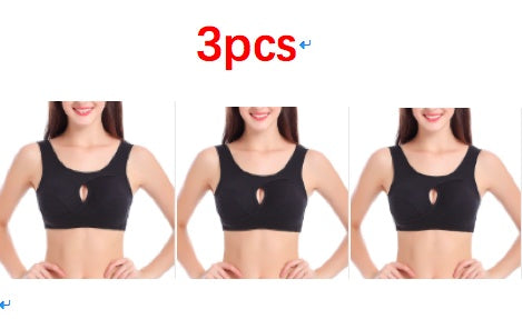 Plus Size Women Bra Ladies Cotton Quake-Proof Underwear Sleep Tops No Buckles No Wire Lingerie With Removable Padded