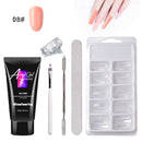 Painless Extension Nail Art Without Paper Holder Quick Model Painless Crystal Gel Set