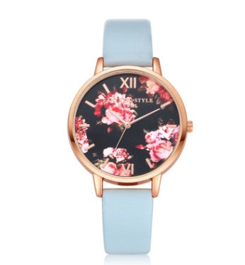 High Quality Quartz Fashion Leather Strap Rose Gold Women Wrist Watch Casual Love Heart