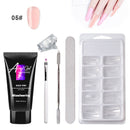 Painless Extension Nail Art Without Paper Holder Quick Model Painless Crystal Gel Set