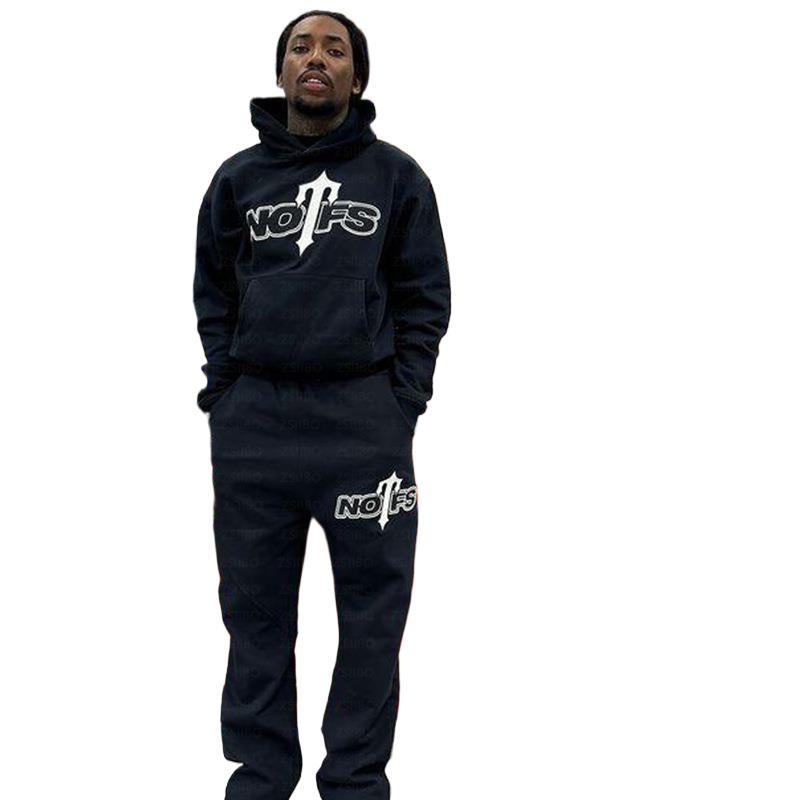 Streetwear NOFS print Sports American Retro Baggy Hoodie