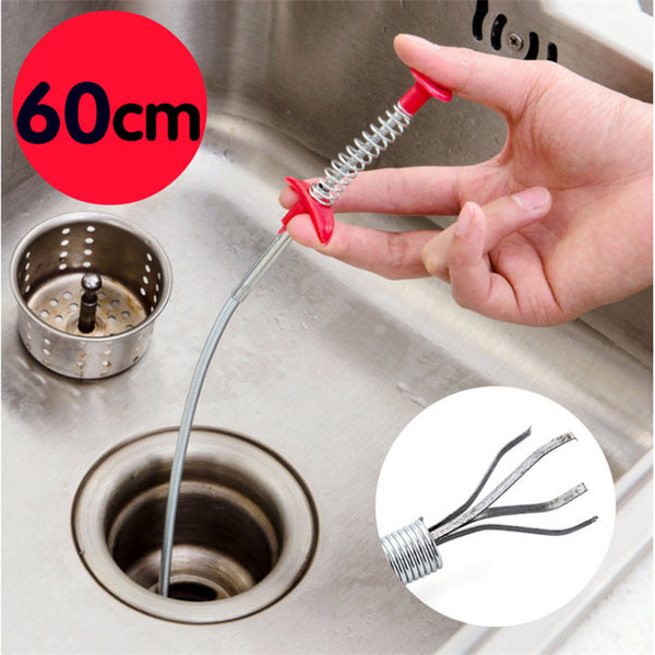 60CM Sewer Dredger Spring Pipe Dredging Tool Drain Clog Remover Cleaning Tools