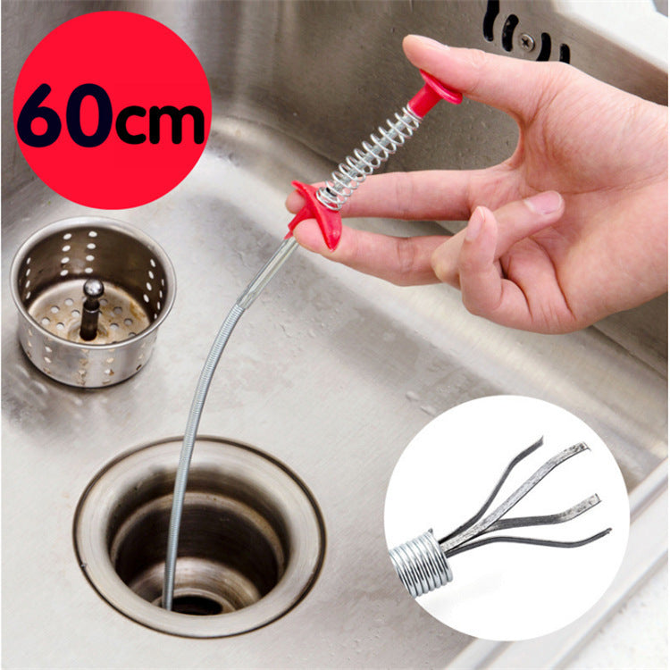 60CM Sewer Dredger Spring Pipe Dredging Tool Drain Clog Remover Cleaning Tools