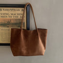 Women's suede single-shoulder high-end large-capacity tote bag