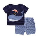 Cartoon Clothing Baby Boy Girl Summer Clothes T-shirt Baby Casual Sets