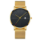 Simple calendar male creative waterproof quartz watch