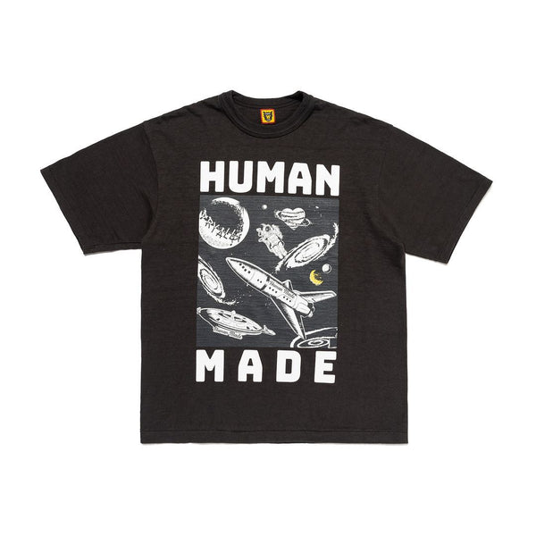 Vintage English alphabet cartoon printed short-sleeved bamboo cotton casual loose round neck T-shirt for men and women