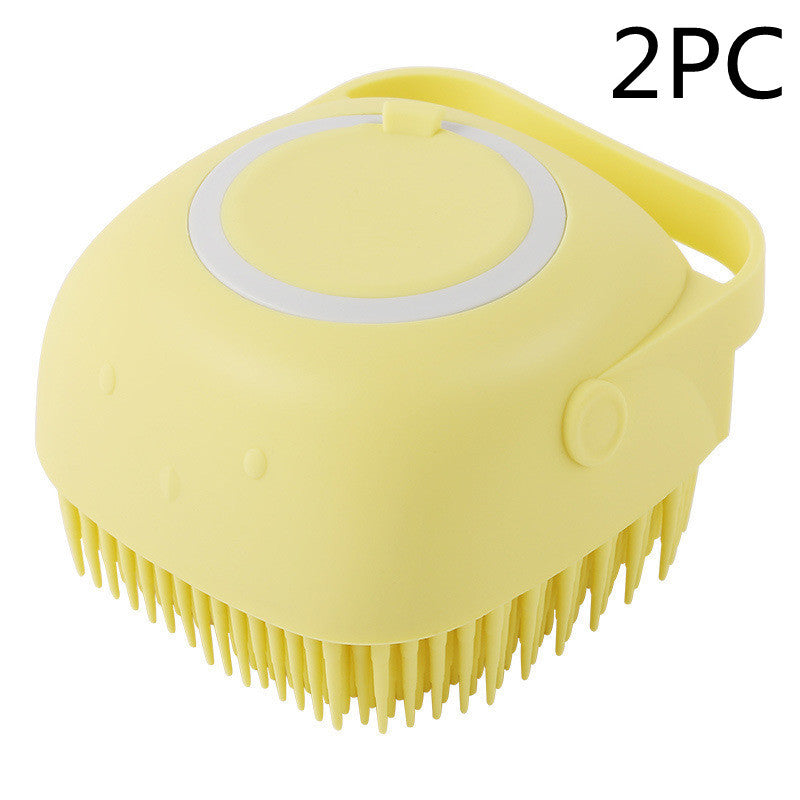 Silicone Dog Cat Bath Massage Gloves Brush
