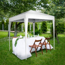 6.5x6.5ft White, No Surrounding Cloth, Folding Shed Oxford Cloth Sprayed Iron Pipe Portable