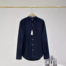 Men's Business casual Oxford woven shirt solid color long sleeve shirt