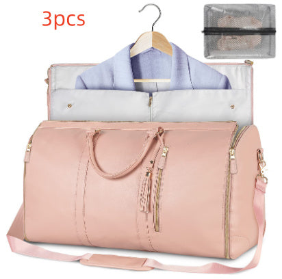 Large Capacity Travel Duffle Bag Women's Handbag Folding Suit Waterproof Bag
