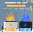 Flame Humidifier Aromatherapy Machine Crystal Salt Stone Colorful Atmosphere Lamp Flame 3d Simulation