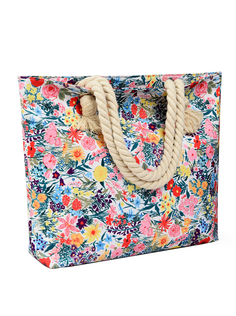 Art Flower Pattern  Waterproof Sand proof Beach Bags For Women