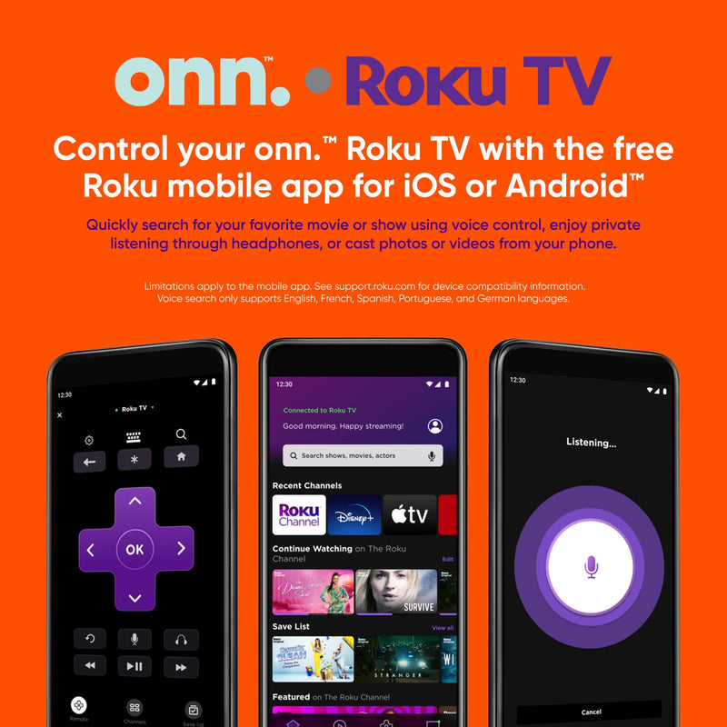 onn. 24” Class HD (720P) LED Roku Smart Television (100012590)