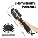 Black multi-functional hot air comb, dual-purpose hair dryer for both curling comb