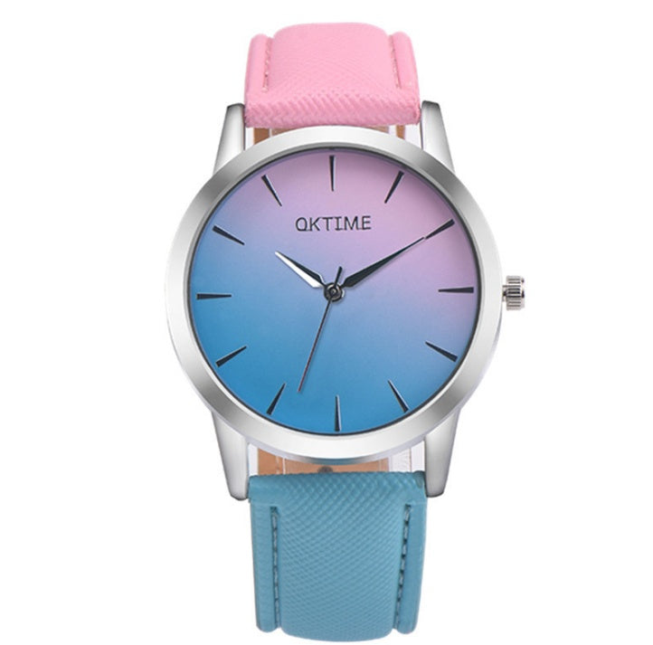 Fashion Casual Retro Rainbow Design Women Analog Quartz Wrist watches