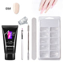 Painless Extension Nail Art Without Paper Holder Quick Model Painless Crystal Gel Set