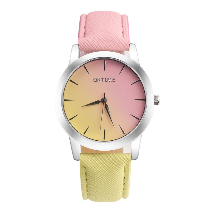 Fashion Casual Retro Rainbow Design Women Analog Quartz Wrist watches