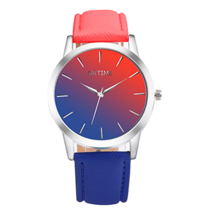 Fashion Casual Retro Rainbow Design Women Analog Quartz Wrist watches